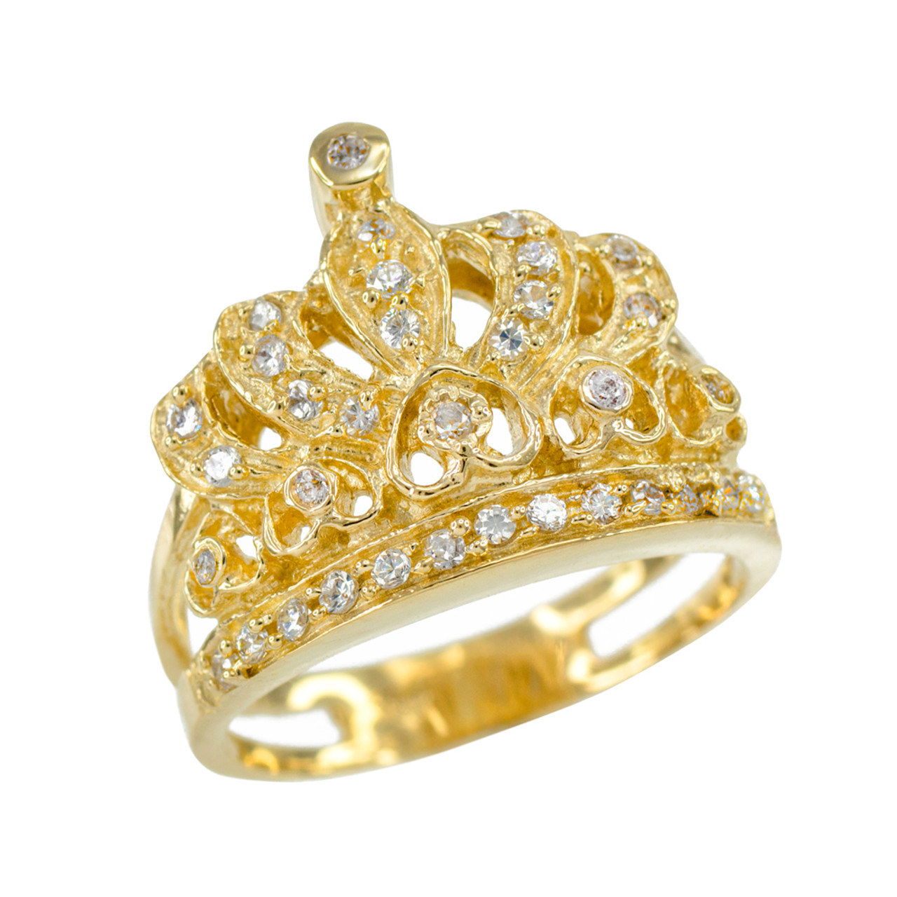 Crown Design Silver Couple Ring